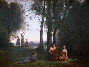 Jean-Baptiste Camille Corot Le concert champetre painting